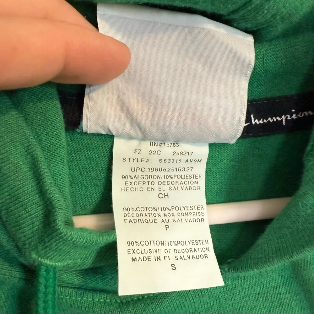 Champion Reverse Weave‎ Hooded Sweatshirt Hoodie Kelly Green Men’s Small Blank